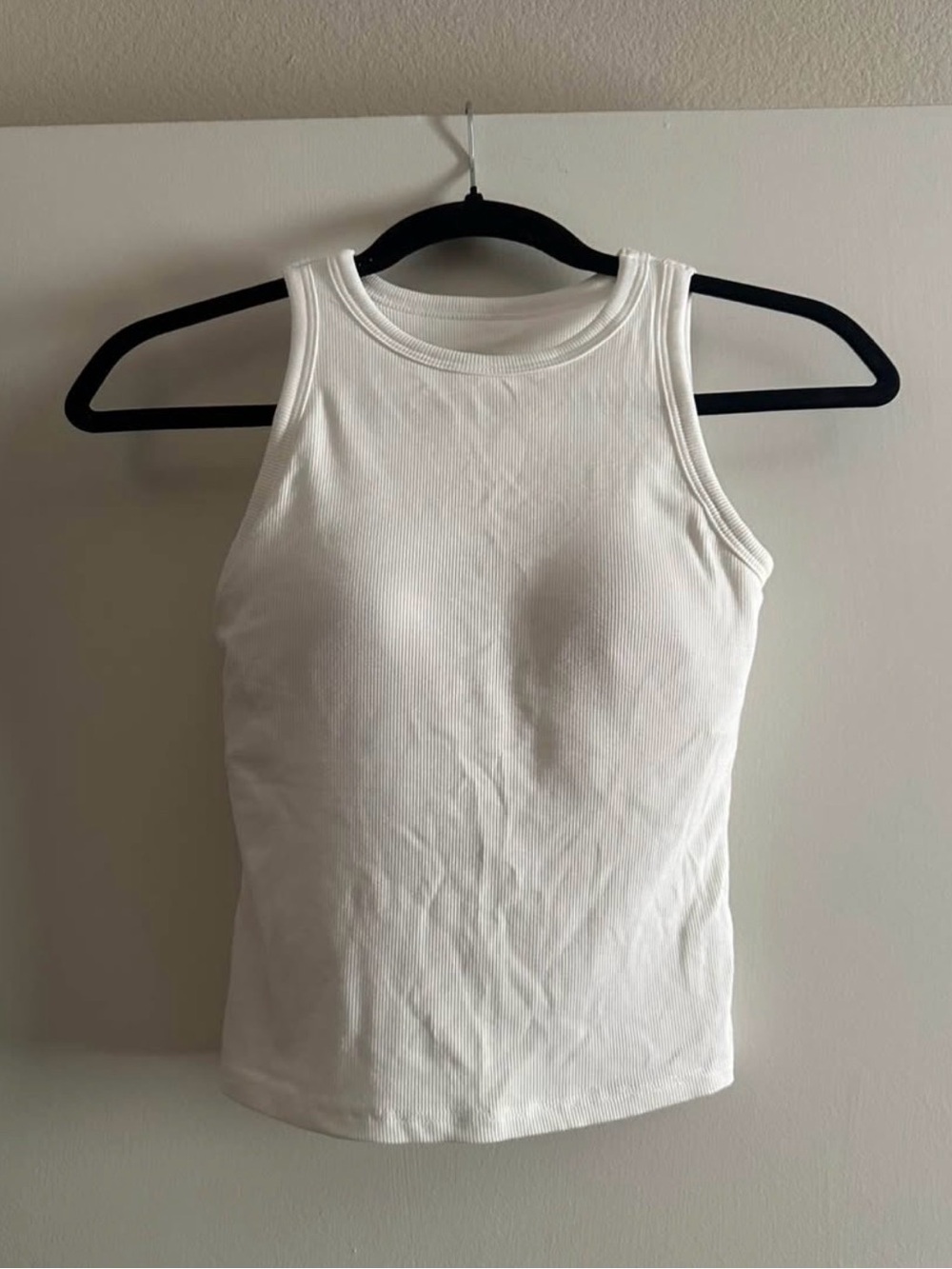 Classic White Ribbed Tank Top - Women's